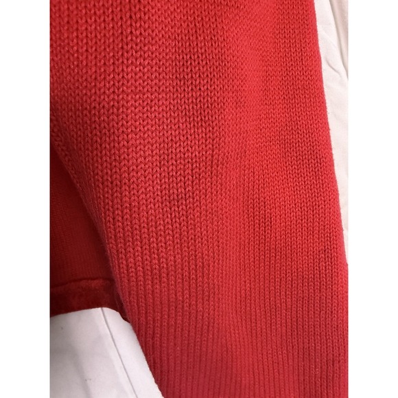 VTG Berek By Takako Sakon Red Equestrian Long Sleeve Horse Cardigan FLAWS Sz L - Picture 16 of 16